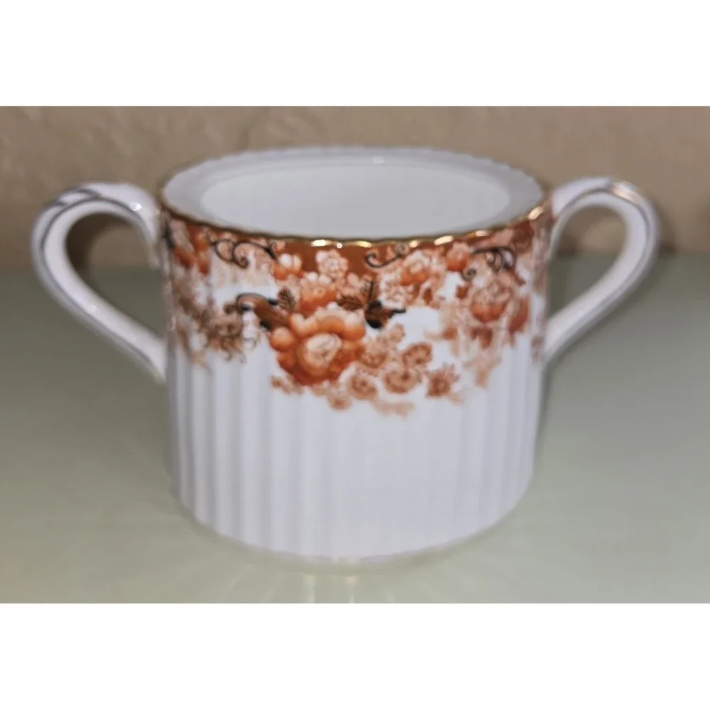 Antique Sugar Bowl  By Samuel Radford, Fenton. Victorian Rust 1800's (#17)